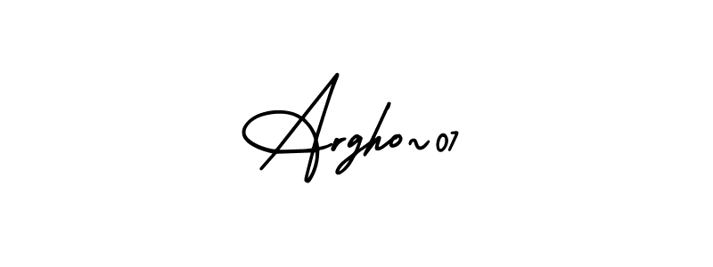 How to make Argho~07 signature? AmerikaSignatureDemo-Regular is a professional autograph style. Create handwritten signature for Argho~07 name. Argho~07 signature style 3 images and pictures png