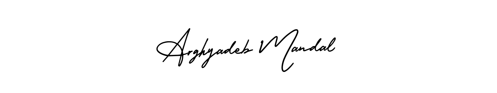 Arghyadeb Mandal stylish signature style. Best Handwritten Sign (AmerikaSignatureDemo-Regular) for my name. Handwritten Signature Collection Ideas for my name Arghyadeb Mandal. Arghyadeb Mandal signature style 3 images and pictures png