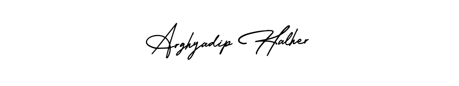 You can use this online signature creator to create a handwritten signature for the name Arghyadip Halher. This is the best online autograph maker. Arghyadip Halher signature style 3 images and pictures png