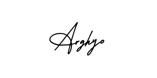 Similarly AmerikaSignatureDemo-Regular is the best handwritten signature design. Signature creator online .You can use it as an online autograph creator for name Arghyo. Arghyo signature style 3 images and pictures png