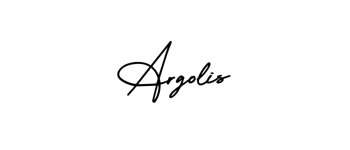 The best way (AmerikaSignatureDemo-Regular) to make a short signature is to pick only two or three words in your name. The name Argolis include a total of six letters. For converting this name. Argolis signature style 3 images and pictures png