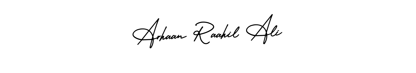 Check out images of Autograph of Arhaan Raahil Ali name. Actor Arhaan Raahil Ali Signature Style. AmerikaSignatureDemo-Regular is a professional sign style online. Arhaan Raahil Ali signature style 3 images and pictures png