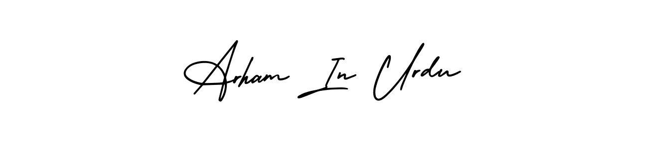 You can use this online signature creator to create a handwritten signature for the name Arham In Urdu. This is the best online autograph maker. Arham In Urdu signature style 3 images and pictures png