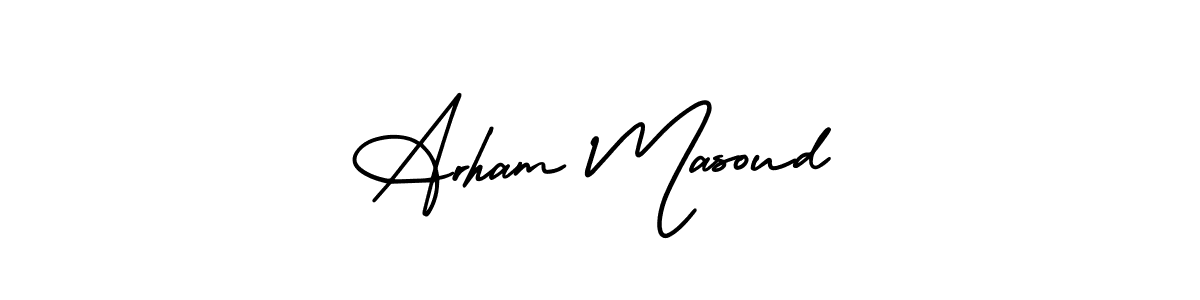 How to make Arham Masoud signature? AmerikaSignatureDemo-Regular is a professional autograph style. Create handwritten signature for Arham Masoud name. Arham Masoud signature style 3 images and pictures png