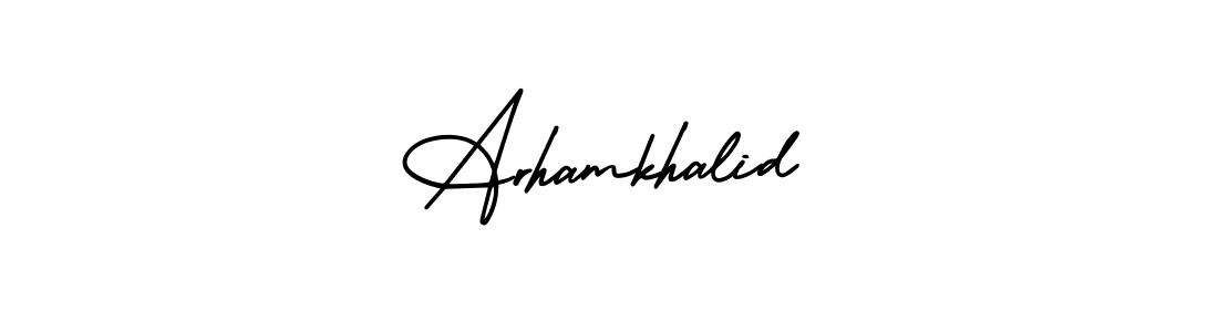 You can use this online signature creator to create a handwritten signature for the name Arhamkhalid. This is the best online autograph maker. Arhamkhalid signature style 3 images and pictures png