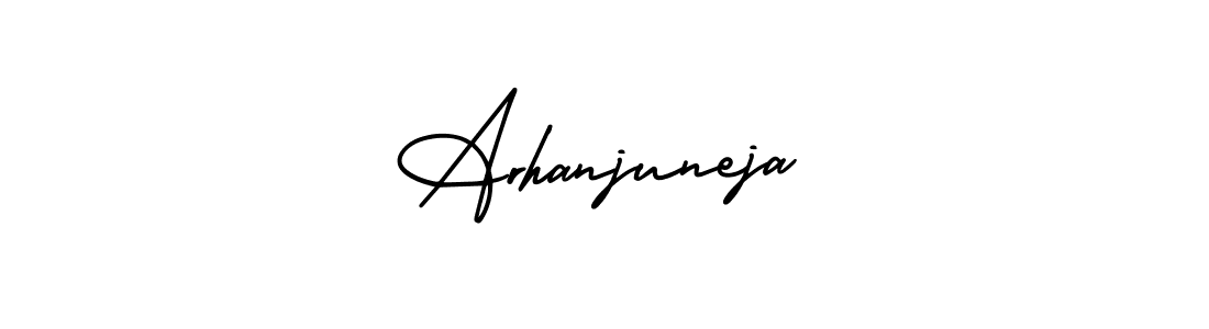 It looks lik you need a new signature style for name Arhanjuneja. Design unique handwritten (AmerikaSignatureDemo-Regular) signature with our free signature maker in just a few clicks. Arhanjuneja signature style 3 images and pictures png