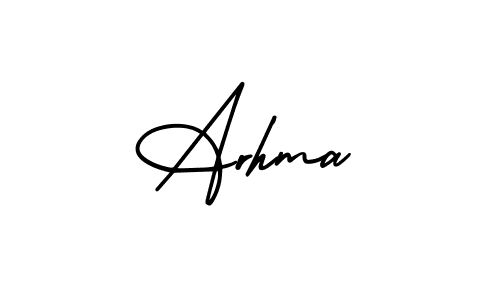 Also we have Arhma name is the best signature style. Create professional handwritten signature collection using AmerikaSignatureDemo-Regular autograph style. Arhma signature style 3 images and pictures png