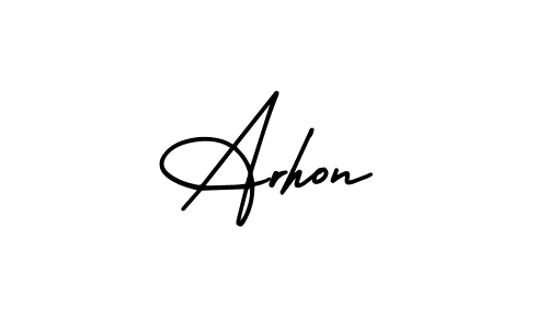 Create a beautiful signature design for name Arhon. With this signature (AmerikaSignatureDemo-Regular) fonts, you can make a handwritten signature for free. Arhon signature style 3 images and pictures png