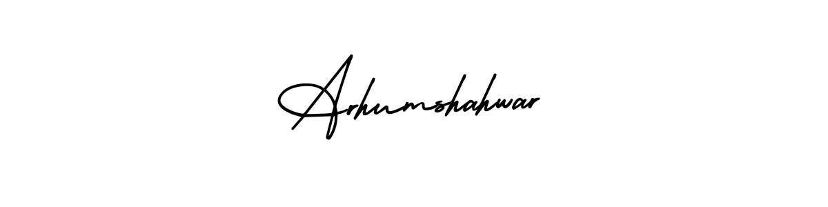 Arhumshahwar stylish signature style. Best Handwritten Sign (AmerikaSignatureDemo-Regular) for my name. Handwritten Signature Collection Ideas for my name Arhumshahwar. Arhumshahwar signature style 3 images and pictures png