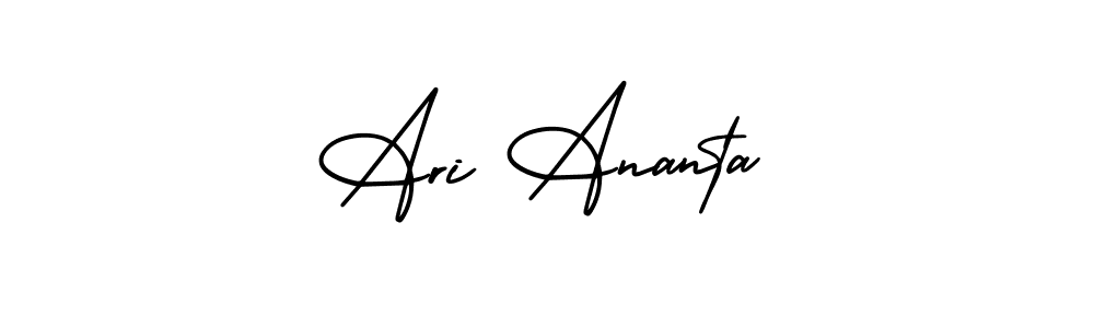 Make a beautiful signature design for name Ari Ananta. With this signature (AmerikaSignatureDemo-Regular) style, you can create a handwritten signature for free. Ari Ananta signature style 3 images and pictures png