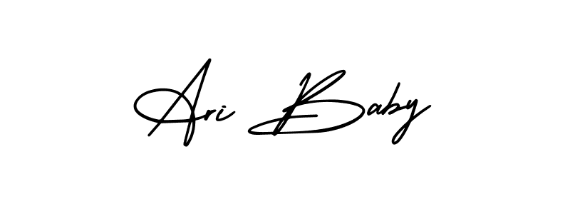 The best way (AmerikaSignatureDemo-Regular) to make a short signature is to pick only two or three words in your name. The name Ari Baby include a total of six letters. For converting this name. Ari Baby signature style 3 images and pictures png