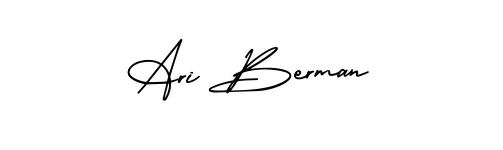 How to Draw Ari Berman signature style? AmerikaSignatureDemo-Regular is a latest design signature styles for name Ari Berman. Ari Berman signature style 3 images and pictures png