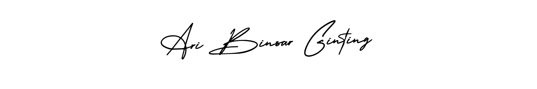 Make a beautiful signature design for name Ari Binsar Ginting. With this signature (AmerikaSignatureDemo-Regular) style, you can create a handwritten signature for free. Ari Binsar Ginting signature style 3 images and pictures png