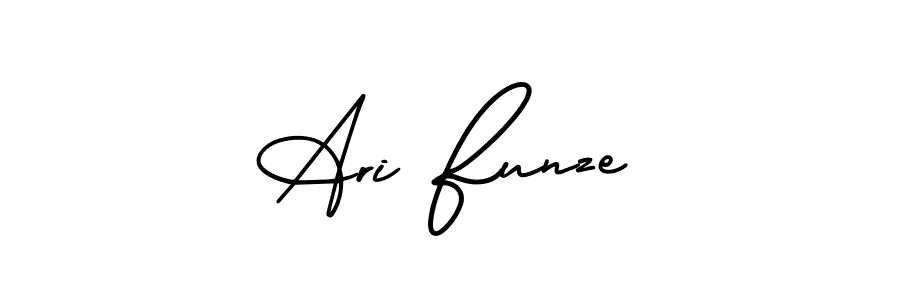if you are searching for the best signature style for your name Ari Funze. so please give up your signature search. here we have designed multiple signature styles  using AmerikaSignatureDemo-Regular. Ari Funze signature style 3 images and pictures png