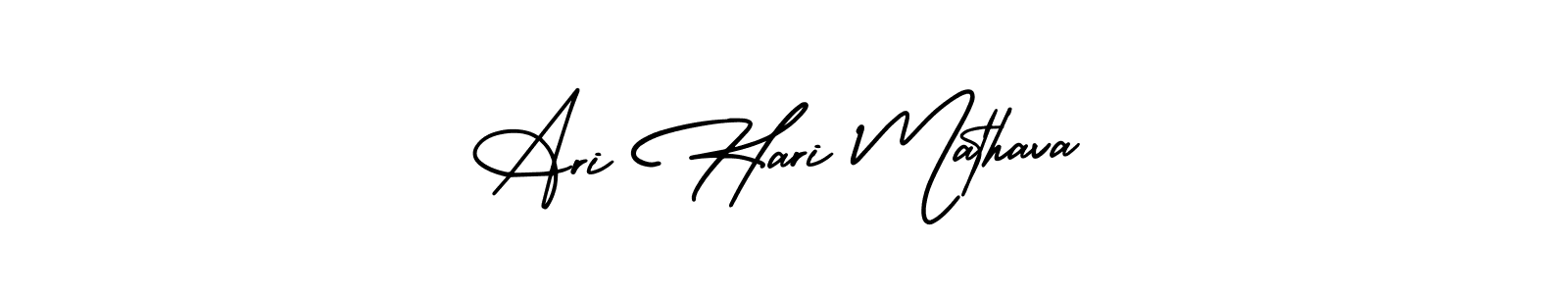 Ari Hari Mathava stylish signature style. Best Handwritten Sign (AmerikaSignatureDemo-Regular) for my name. Handwritten Signature Collection Ideas for my name Ari Hari Mathava. Ari Hari Mathava signature style 3 images and pictures png