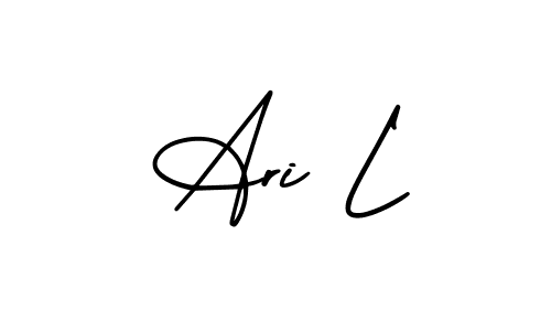 Ari L stylish signature style. Best Handwritten Sign (AmerikaSignatureDemo-Regular) for my name. Handwritten Signature Collection Ideas for my name Ari L. Ari L signature style 3 images and pictures png
