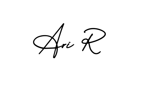 How to make Ari R signature? AmerikaSignatureDemo-Regular is a professional autograph style. Create handwritten signature for Ari R name. Ari R signature style 3 images and pictures png