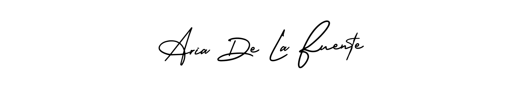 if you are searching for the best signature style for your name Aria De La Fuente. so please give up your signature search. here we have designed multiple signature styles  using AmerikaSignatureDemo-Regular. Aria De La Fuente signature style 3 images and pictures png