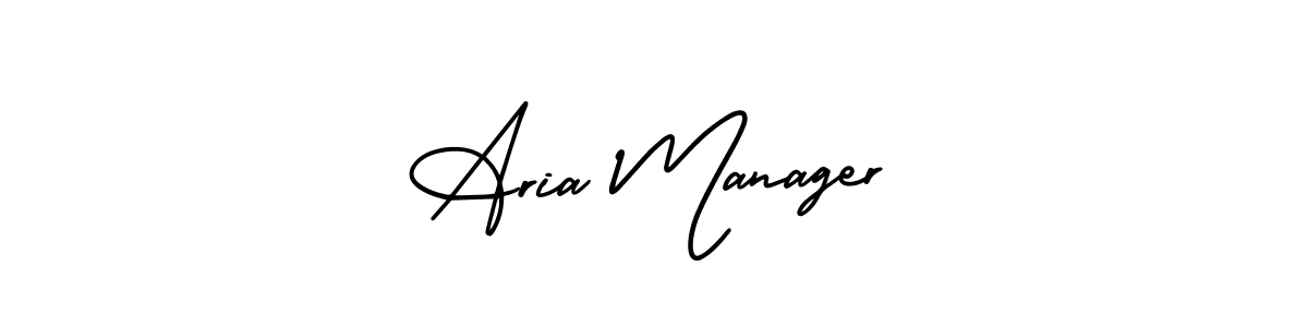 The best way (AmerikaSignatureDemo-Regular) to make a short signature is to pick only two or three words in your name. The name Aria Manager include a total of six letters. For converting this name. Aria Manager signature style 3 images and pictures png