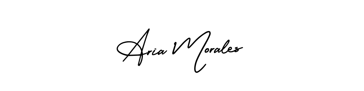 The best way (AmerikaSignatureDemo-Regular) to make a short signature is to pick only two or three words in your name. The name Aria Morales include a total of six letters. For converting this name. Aria Morales signature style 3 images and pictures png