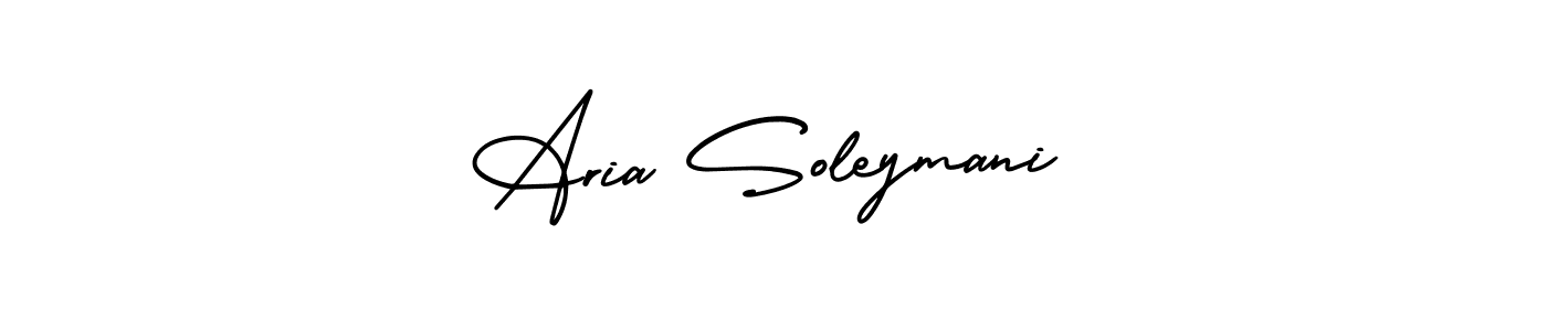 Use a signature maker to create a handwritten signature online. With this signature software, you can design (AmerikaSignatureDemo-Regular) your own signature for name Aria Soleymani. Aria Soleymani signature style 3 images and pictures png