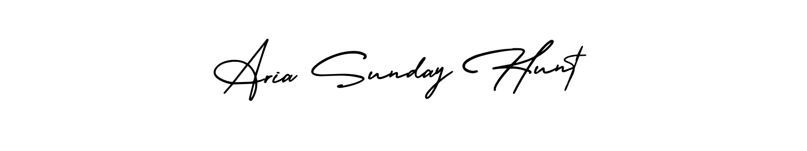 You should practise on your own different ways (AmerikaSignatureDemo-Regular) to write your name (Aria Sunday Hunt) in signature. don't let someone else do it for you. Aria Sunday Hunt signature style 3 images and pictures png