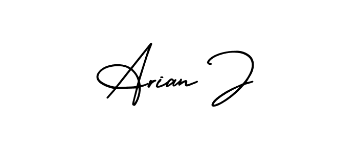 You should practise on your own different ways (AmerikaSignatureDemo-Regular) to write your name (Arian J) in signature. don't let someone else do it for you. Arian J signature style 3 images and pictures png