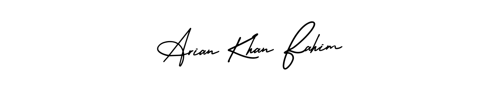 Make a beautiful signature design for name Arian Khan Fahim. With this signature (AmerikaSignatureDemo-Regular) style, you can create a handwritten signature for free. Arian Khan Fahim signature style 3 images and pictures png