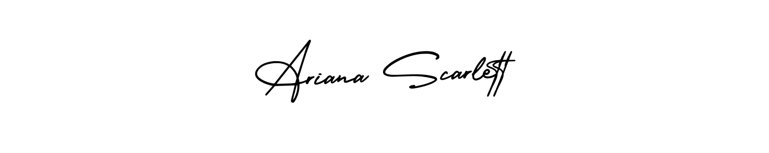 Make a beautiful signature design for name Ariana Scarlett. With this signature (AmerikaSignatureDemo-Regular) style, you can create a handwritten signature for free. Ariana Scarlett signature style 3 images and pictures png