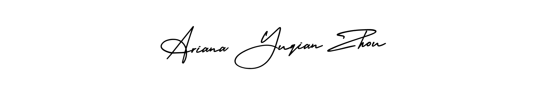 Check out images of Autograph of Ariana Yuqian Zhou name. Actor Ariana Yuqian Zhou Signature Style. AmerikaSignatureDemo-Regular is a professional sign style online. Ariana Yuqian Zhou signature style 3 images and pictures png