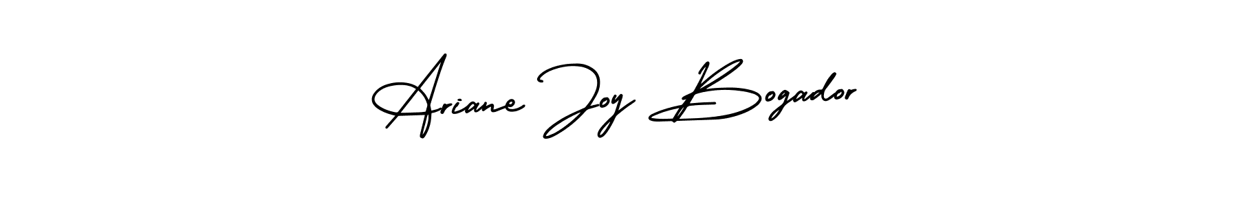 It looks lik you need a new signature style for name Ariane Joy Bogador. Design unique handwritten (AmerikaSignatureDemo-Regular) signature with our free signature maker in just a few clicks. Ariane Joy Bogador signature style 3 images and pictures png