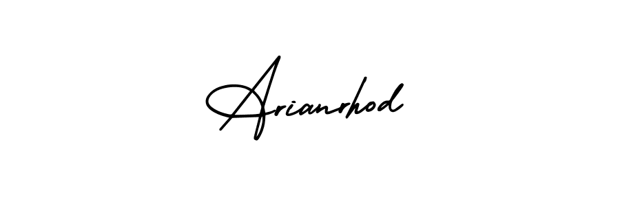 Design your own signature with our free online signature maker. With this signature software, you can create a handwritten (AmerikaSignatureDemo-Regular) signature for name Arianrhod. Arianrhod signature style 3 images and pictures png