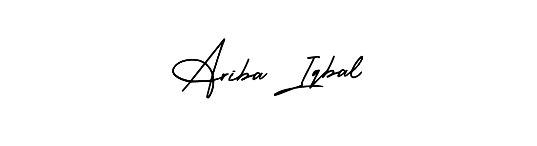 Design your own signature with our free online signature maker. With this signature software, you can create a handwritten (AmerikaSignatureDemo-Regular) signature for name Ariba Iqbal. Ariba Iqbal signature style 3 images and pictures png