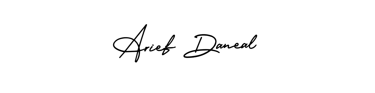 How to make Arief Daneal name signature. Use AmerikaSignatureDemo-Regular style for creating short signs online. This is the latest handwritten sign. Arief Daneal signature style 3 images and pictures png