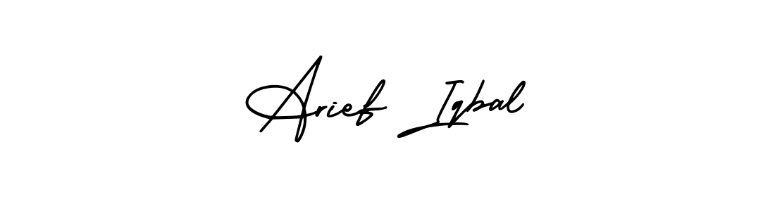 This is the best signature style for the Arief Iqbal name. Also you like these signature font (AmerikaSignatureDemo-Regular). Mix name signature. Arief Iqbal signature style 3 images and pictures png