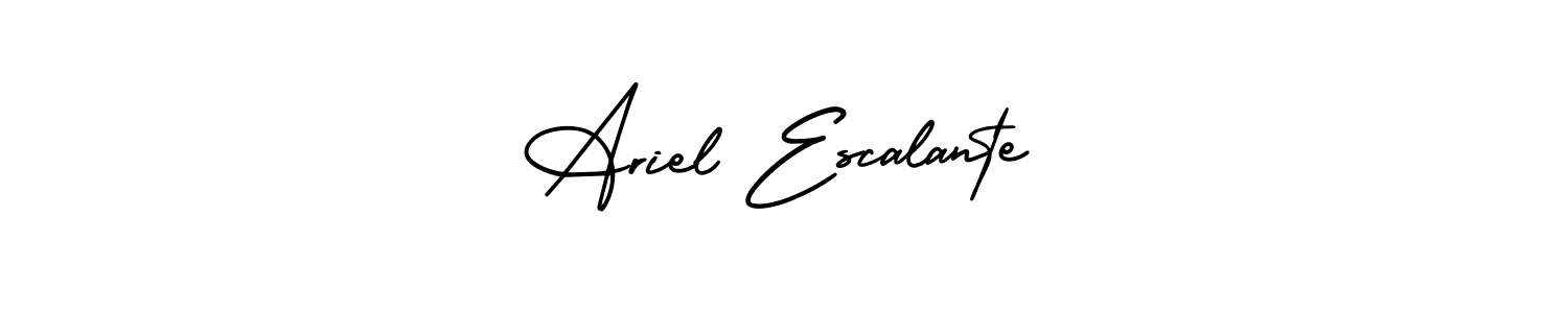 Use a signature maker to create a handwritten signature online. With this signature software, you can design (AmerikaSignatureDemo-Regular) your own signature for name Ariel Escalante. Ariel Escalante signature style 3 images and pictures png
