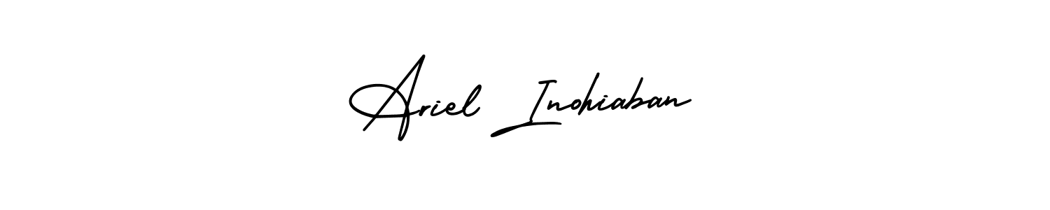 Also You can easily find your signature by using the search form. We will create Ariel Inohiaban name handwritten signature images for you free of cost using AmerikaSignatureDemo-Regular sign style. Ariel Inohiaban signature style 3 images and pictures png