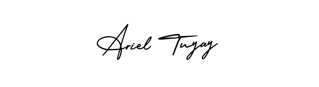 Make a short Ariel Tuyay signature style. Manage your documents anywhere anytime using AmerikaSignatureDemo-Regular. Create and add eSignatures, submit forms, share and send files easily. Ariel Tuyay signature style 3 images and pictures png