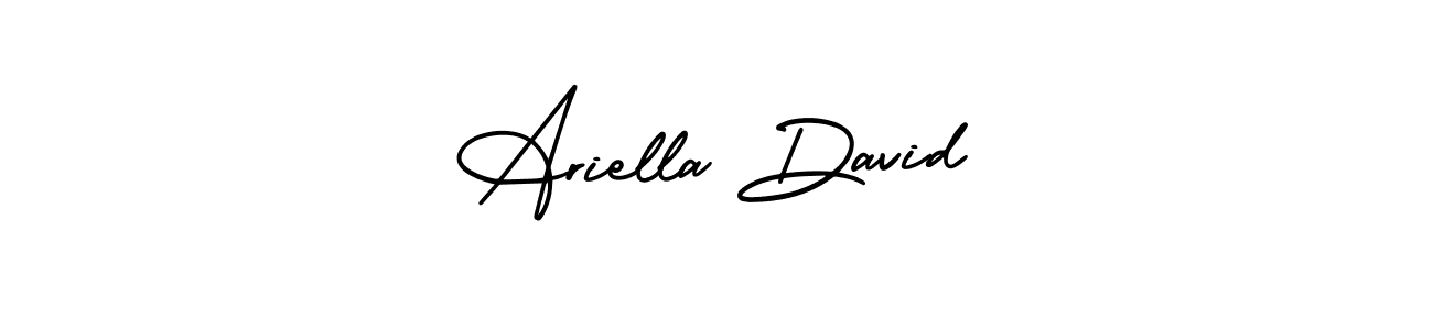 It looks lik you need a new signature style for name Ariella David. Design unique handwritten (AmerikaSignatureDemo-Regular) signature with our free signature maker in just a few clicks. Ariella David signature style 3 images and pictures png