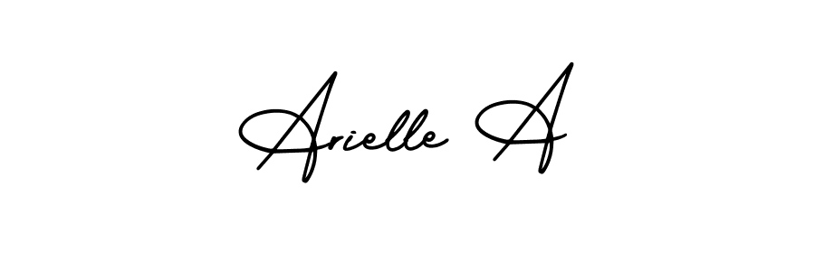 The best way (AmerikaSignatureDemo-Regular) to make a short signature is to pick only two or three words in your name. The name Arielle A include a total of six letters. For converting this name. Arielle A signature style 3 images and pictures png