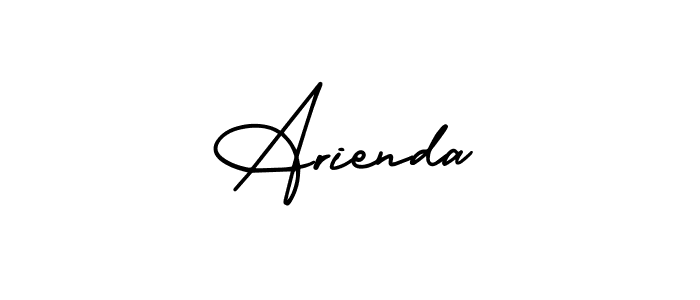 AmerikaSignatureDemo-Regular is a professional signature style that is perfect for those who want to add a touch of class to their signature. It is also a great choice for those who want to make their signature more unique. Get Arienda name to fancy signature for free. Arienda signature style 3 images and pictures png