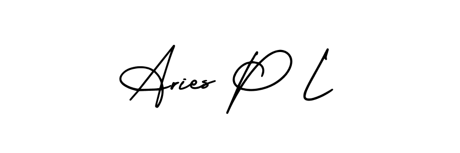 How to make Aries P L signature? AmerikaSignatureDemo-Regular is a professional autograph style. Create handwritten signature for Aries P L name. Aries P L signature style 3 images and pictures png