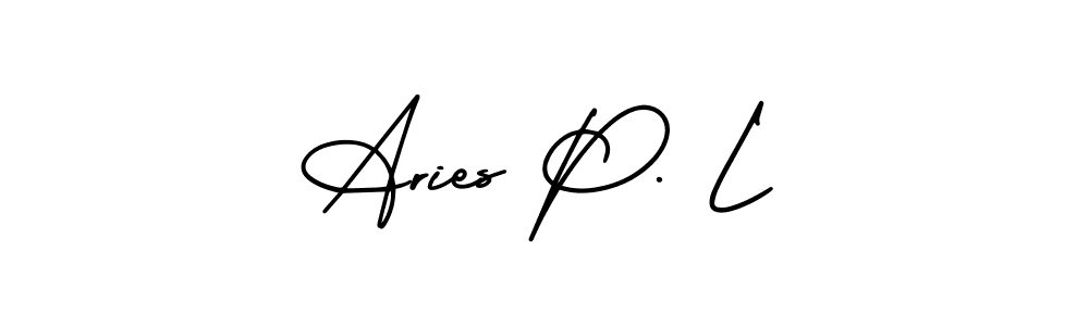 How to Draw Aries P. L signature style? AmerikaSignatureDemo-Regular is a latest design signature styles for name Aries P. L. Aries P. L signature style 3 images and pictures png