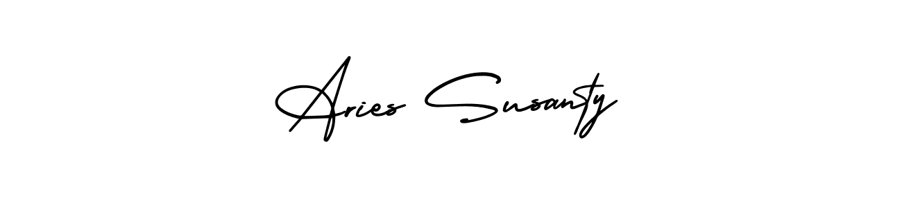 Make a short Aries Susanty signature style. Manage your documents anywhere anytime using AmerikaSignatureDemo-Regular. Create and add eSignatures, submit forms, share and send files easily. Aries Susanty signature style 3 images and pictures png