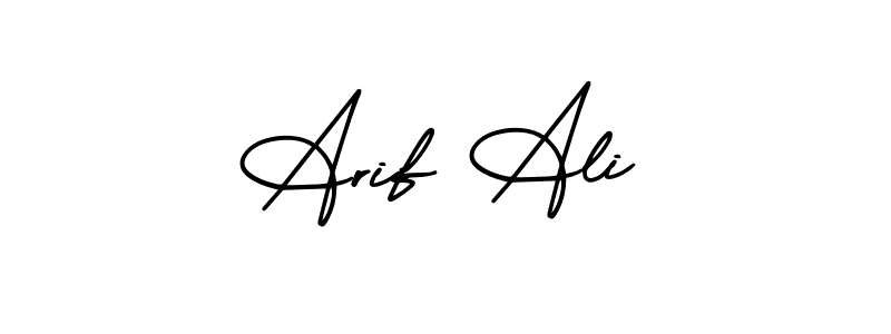 How to make Arif Ali name signature. Use AmerikaSignatureDemo-Regular style for creating short signs online. This is the latest handwritten sign. Arif Ali signature style 3 images and pictures png