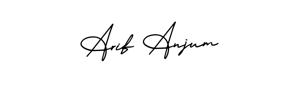 How to Draw Arif Anjum signature style? AmerikaSignatureDemo-Regular is a latest design signature styles for name Arif Anjum. Arif Anjum signature style 3 images and pictures png