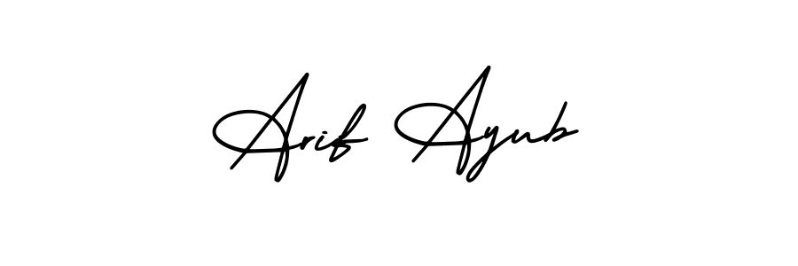 Design your own signature with our free online signature maker. With this signature software, you can create a handwritten (AmerikaSignatureDemo-Regular) signature for name Arif Ayub. Arif Ayub signature style 3 images and pictures png