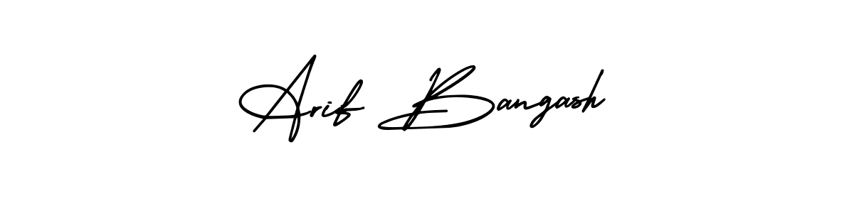 Create a beautiful signature design for name Arif Bangash. With this signature (AmerikaSignatureDemo-Regular) fonts, you can make a handwritten signature for free. Arif Bangash signature style 3 images and pictures png