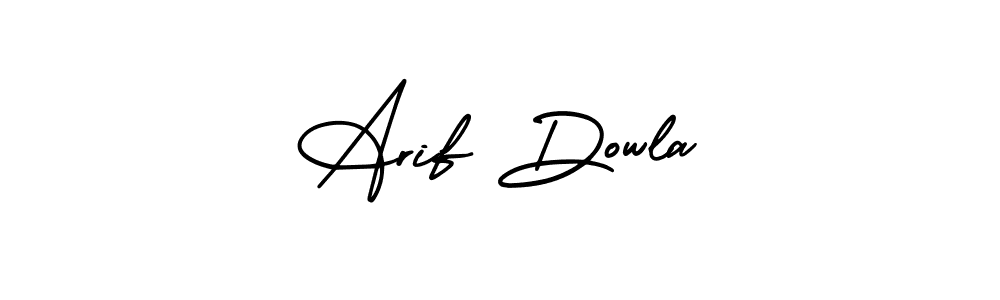 It looks lik you need a new signature style for name Arif Dowla. Design unique handwritten (AmerikaSignatureDemo-Regular) signature with our free signature maker in just a few clicks. Arif Dowla signature style 3 images and pictures png