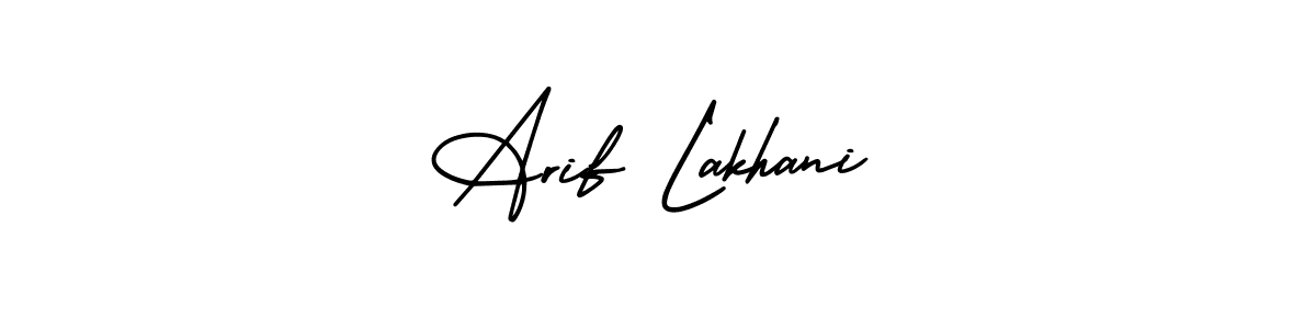 How to Draw Arif Lakhani signature style? AmerikaSignatureDemo-Regular is a latest design signature styles for name Arif Lakhani. Arif Lakhani signature style 3 images and pictures png